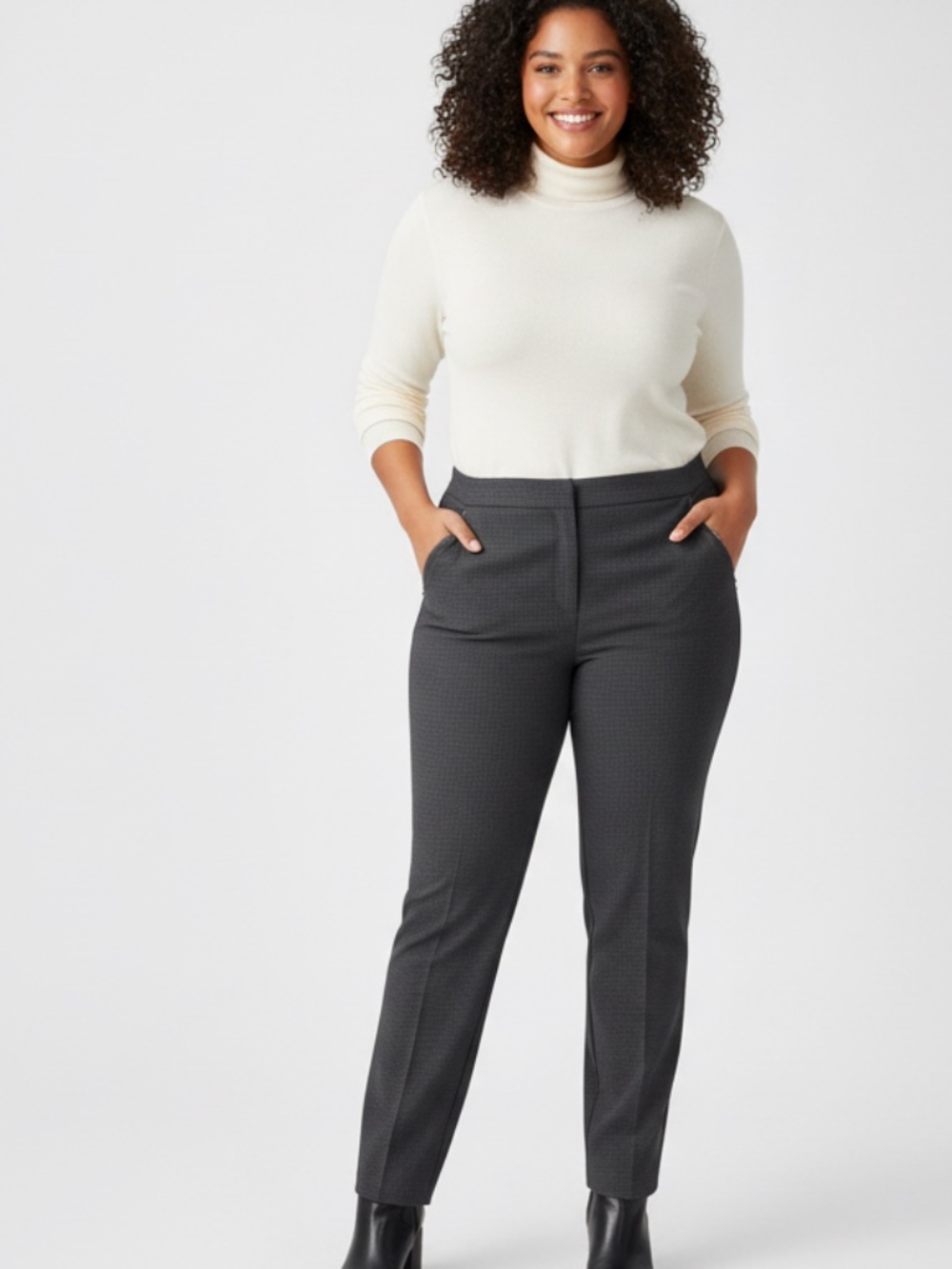 NWT Simply Vera slim straight checked pants XXL